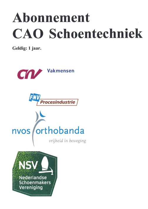 Abonnement CAO Schoentechniek