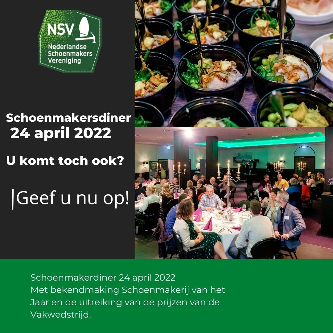 Herinnering Schoenmakersdiner 24 april 2022