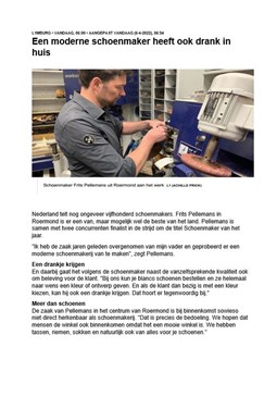 Een moderne schoenmaker heeft ook drank in huis 1