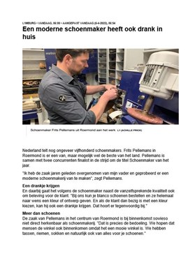 Een moderne schoenmaker heeft ook drank in huis 1