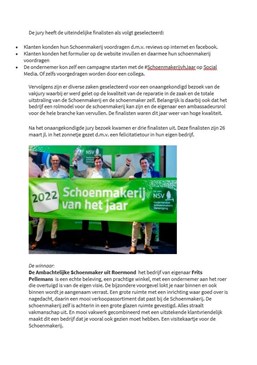 Winnaar Schoenmakerij van het Jaar 2022 is geworden De Ambactelijke Schoenmaker uit Roermond 2