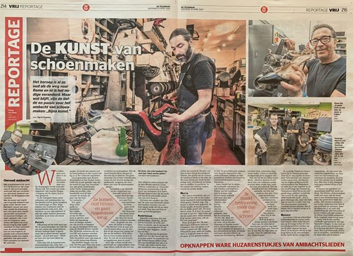 Telegraaf de kunst van het schoenen maken 30 april 2022