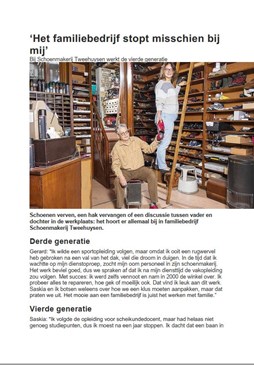 Schoenmakerij Tweehuysen in Visie 1