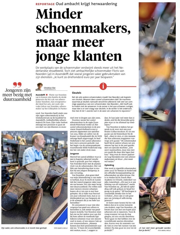 Minder schoenmakers, maar meer jonge klanten