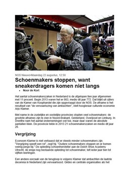 220822 Schoenmakers stoppen, want sneakerdragers komen niet langs 1