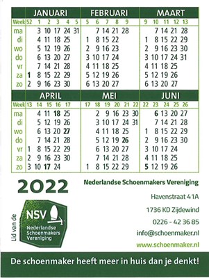 Kalenderkaartje 2022