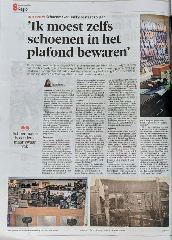 Bestuurslid Ferrie Reiniers in het Noord-Hollands Dagblad