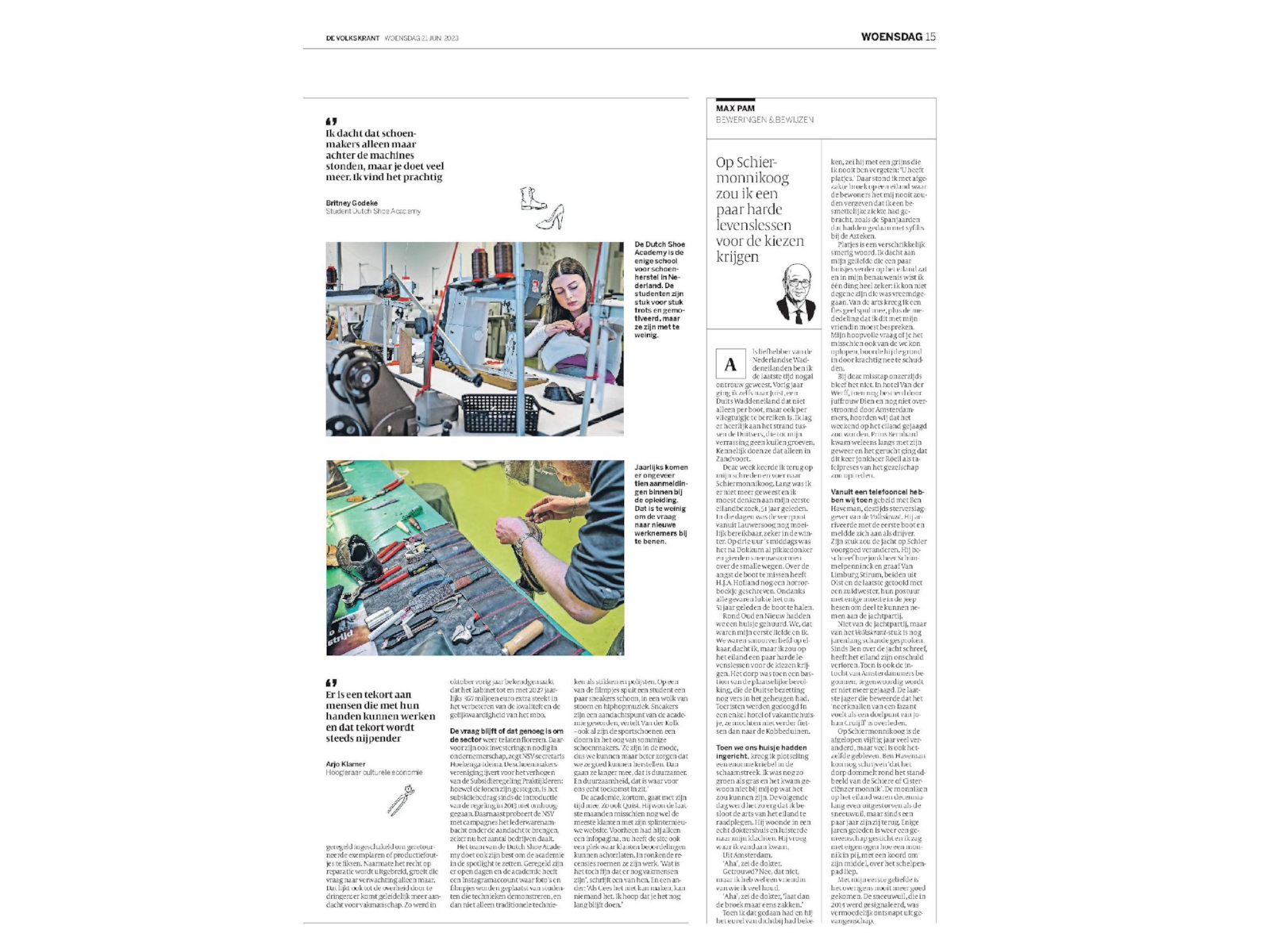 Schoenmaker, blijf bij je leest - Nederlandse Schoenmakers Vereniging