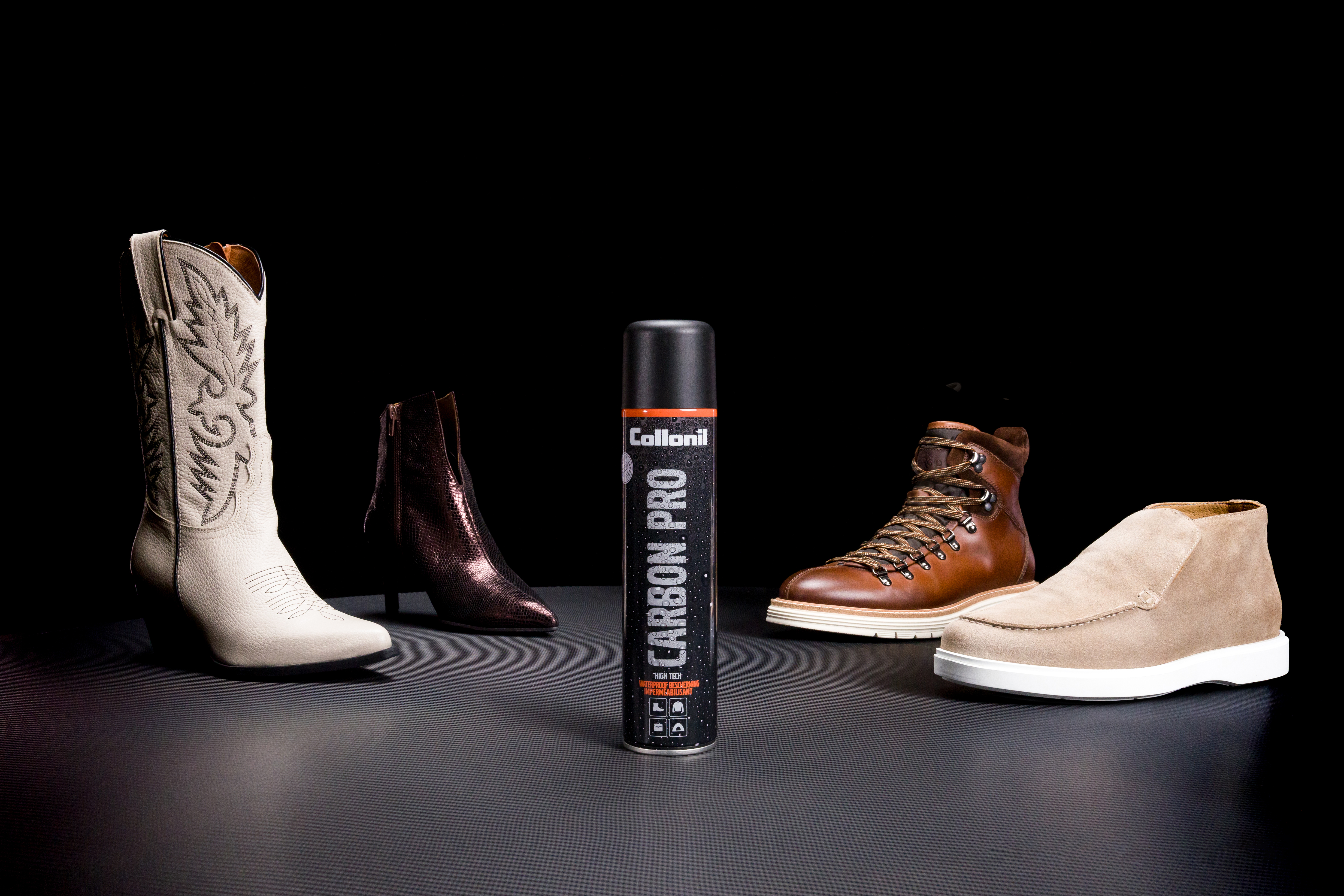 Vernieuwde Collonil Carbon Pro +33% campagne in samenwerking met premium schoenenmerken 