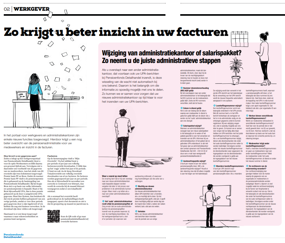 Zo krijgt u beter inzicht in uw facturen van het Pensioenfonds