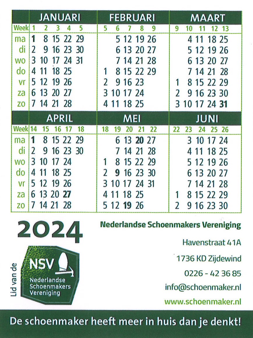 Kalenderkaartjes actie 2025