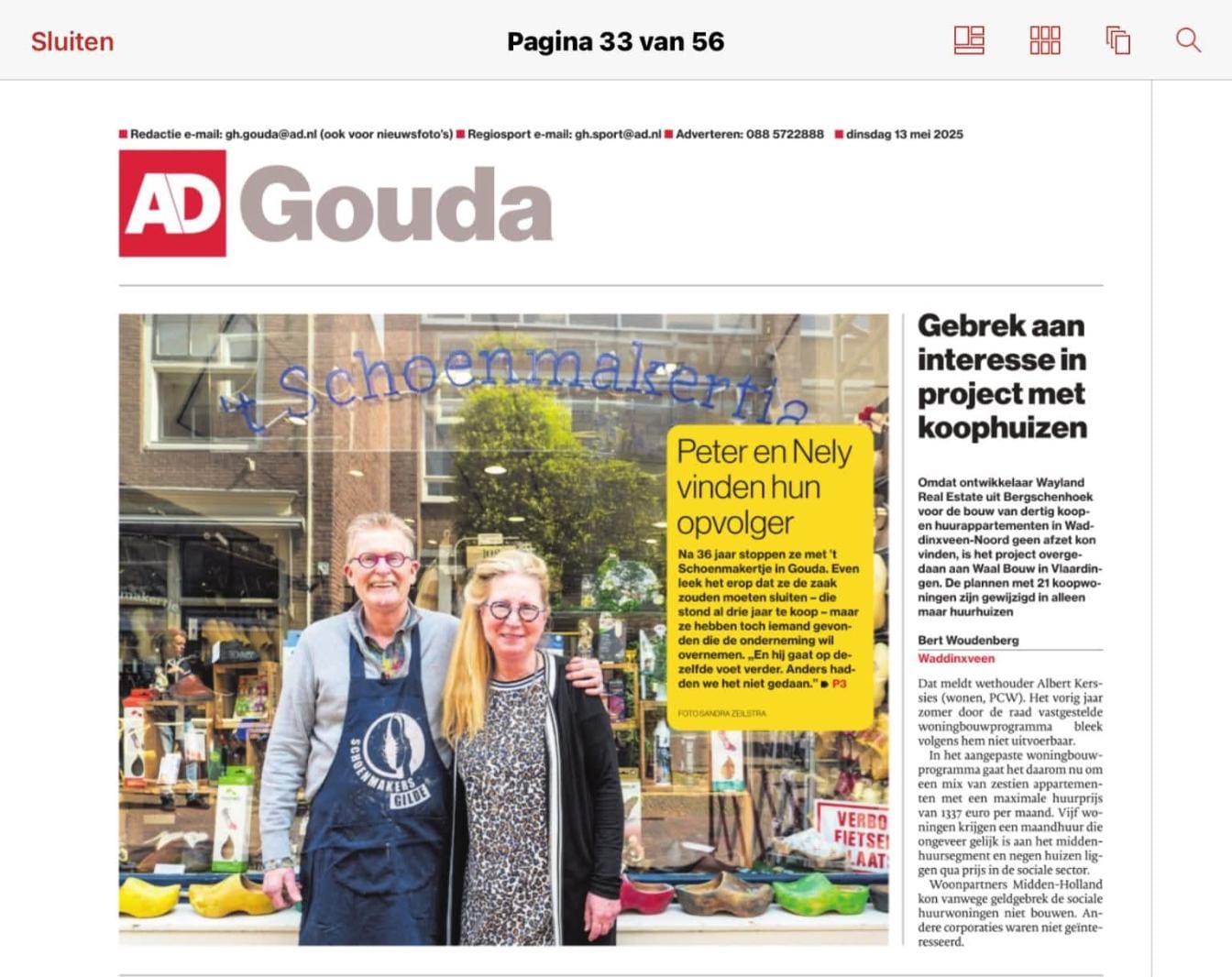 Toch nog opvolgers voor 't Schoenmakertje te Gouda