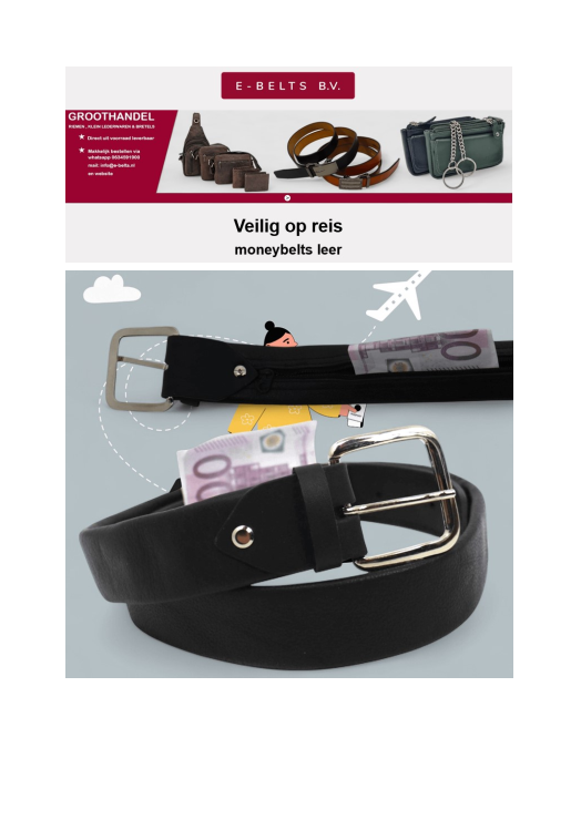 Nieuwe aanbieding E-Belts: Moneybelt - geldriem