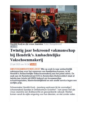 Artiikel Hendrik Kooij in Amstelveensnieuwsblad.nl 1