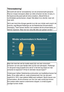 Minder schoenmakers door &#39;versneakering&#39;op kantoor 2