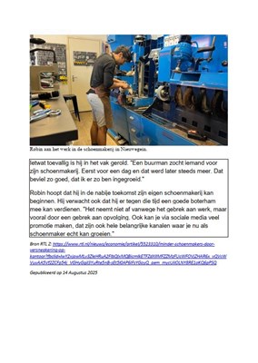 Minder schoenmakers door 'versneakering'op kantoor 4