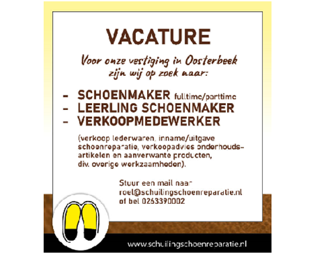 Vacature Schuiling