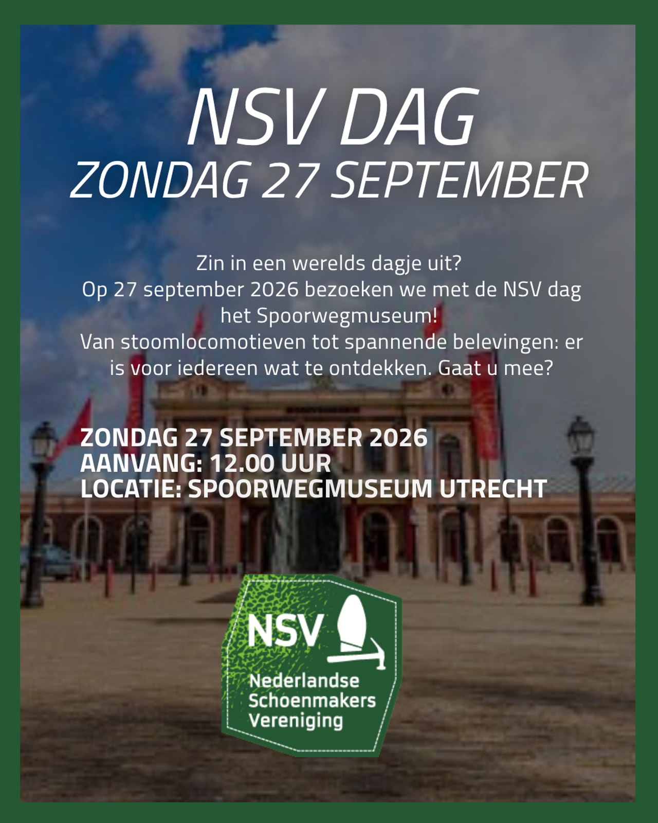 Save the date: NSV dag - Zondag 27 september