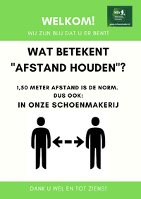 Welkom afstand houden